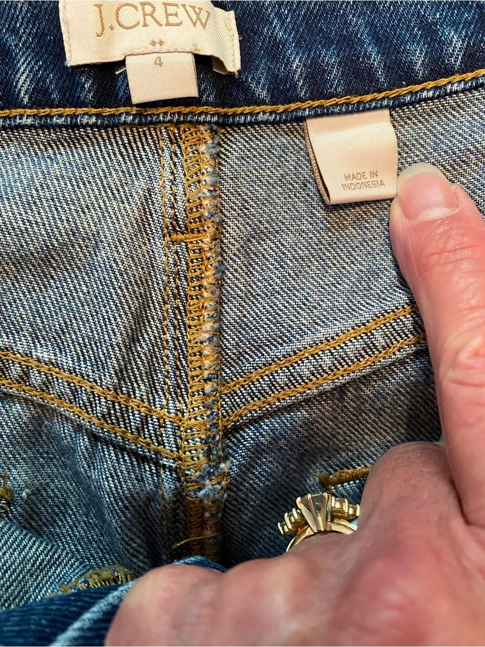 J. Crew Blue Denim Mini Skirt - Raw Hem